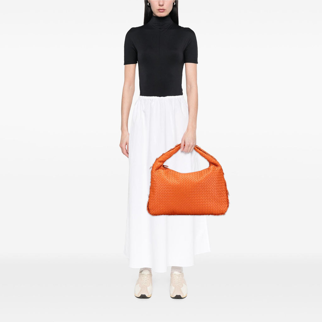 Bottega Veneta Medium Nappa Intrecciato Fuzzy Veneta Hobo