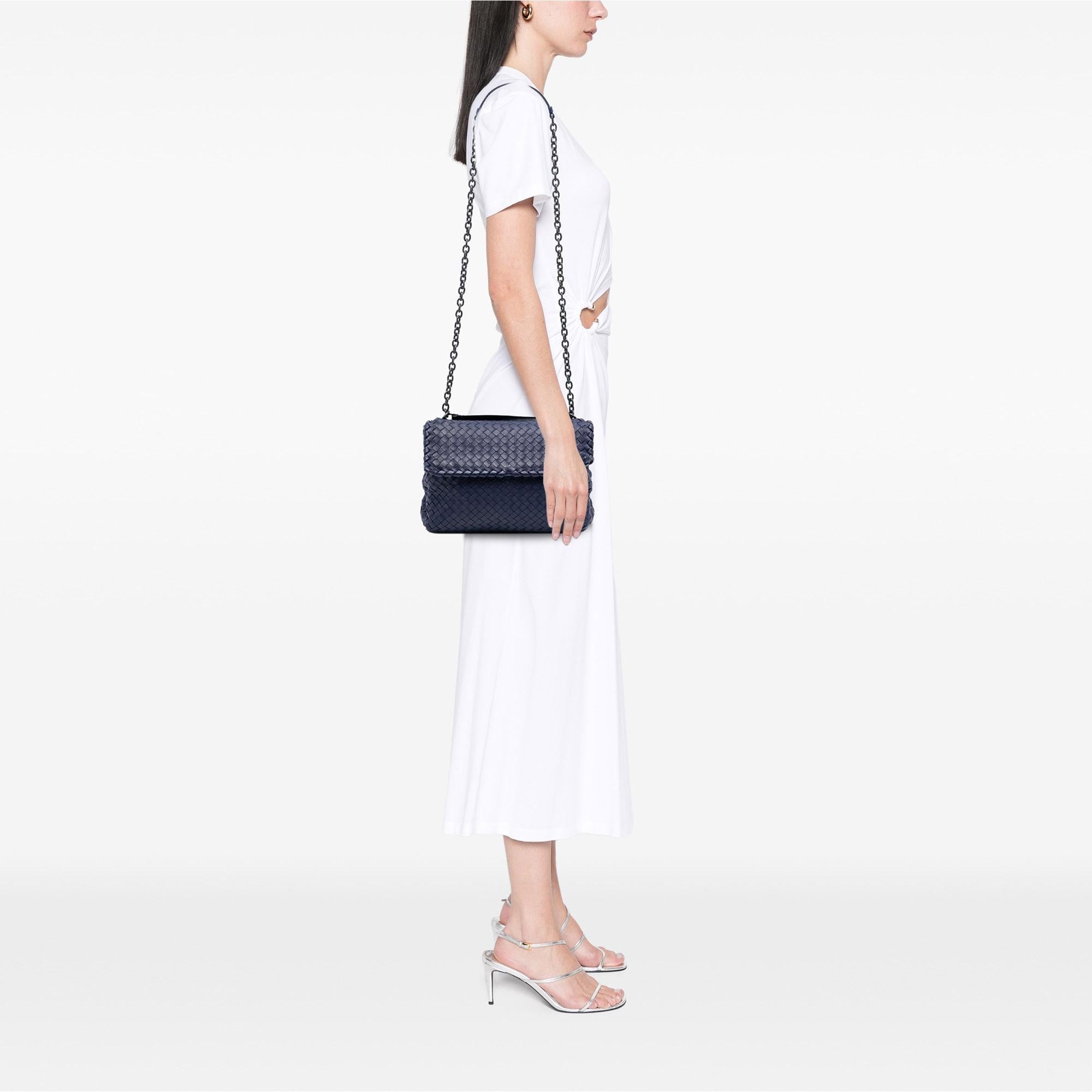 Bottega Veneta Medium Nappa Intrecciato Olimpia Shoulder Bag