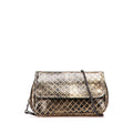 Bottega Veneta Metallic Calfskin Intrecciomirage Chain Flap Crossbody