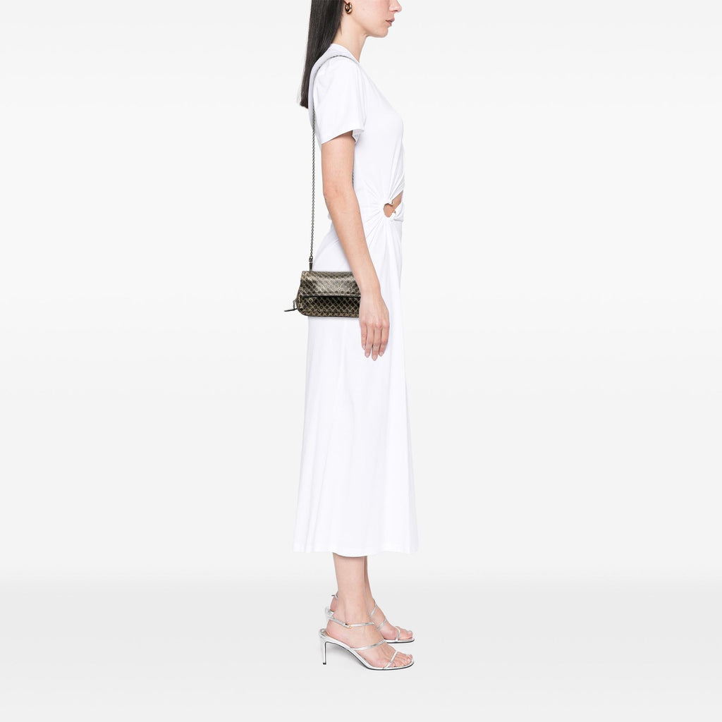 Bottega Veneta Metallic Calfskin Intrecciomirage Chain Flap Crossbody