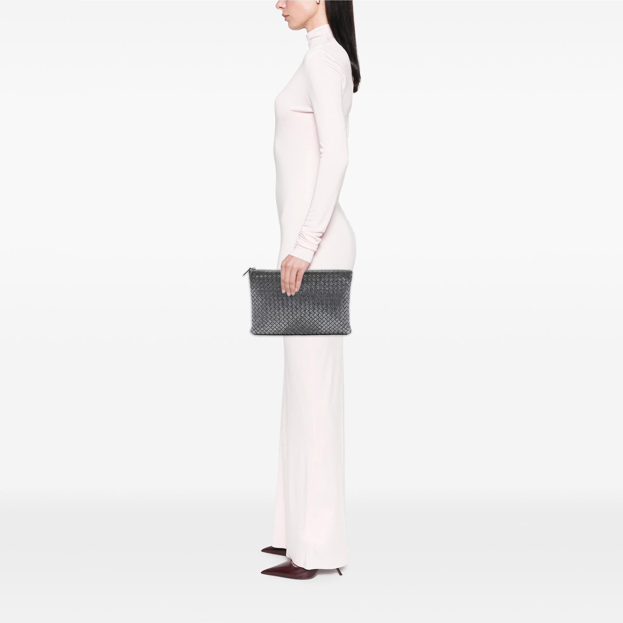 Bottega Veneta Metallic Nappa Intrecciato Clutch