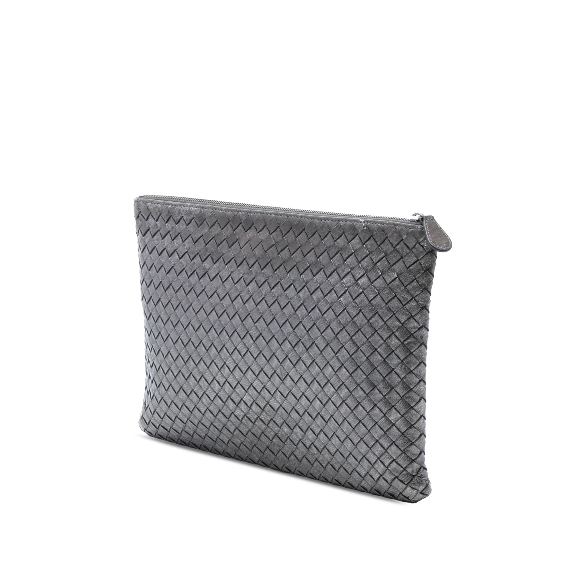 Bottega Veneta Metallic Nappa Intrecciato Clutch