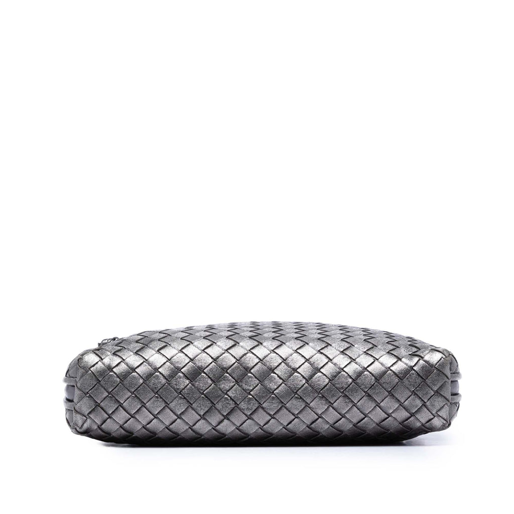 Bottega Veneta Metallic Nappa Intrecciato Nodini Crossbody