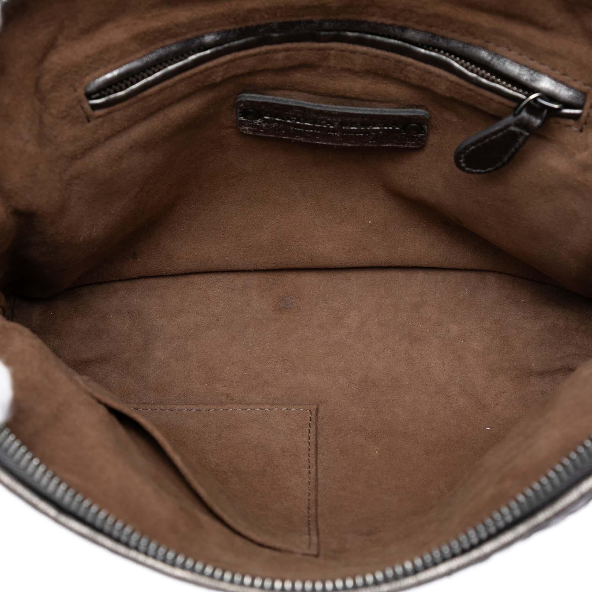 Bottega Veneta Metallic Nappa Intrecciato Nodini Crossbody
