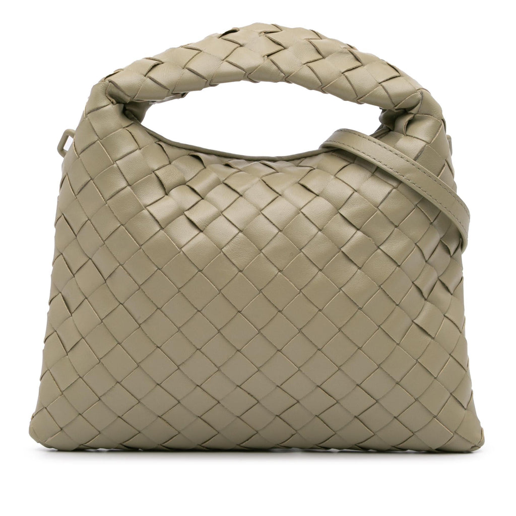 Bottega Veneta Mini Calfskin Intrecciato Hop Satchel