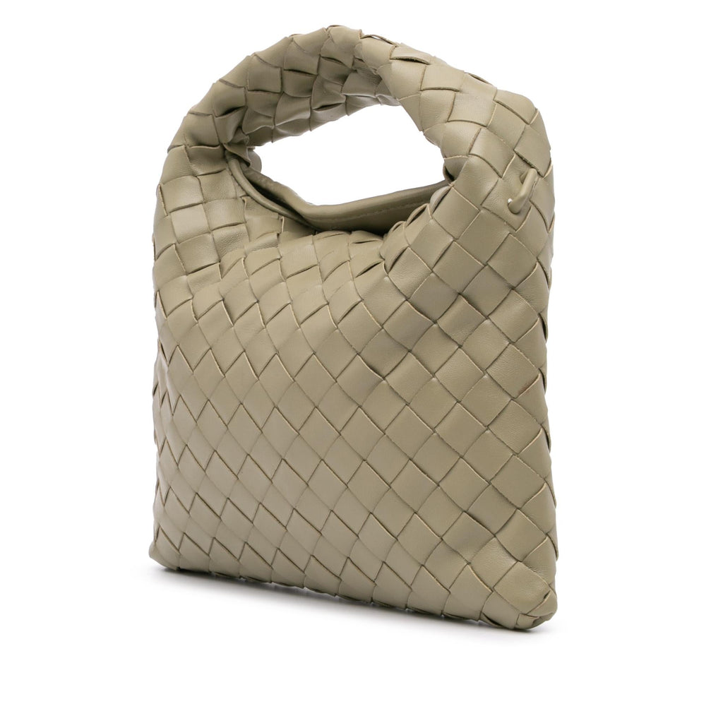 Bottega Veneta Mini Calfskin Intrecciato Hop Satchel