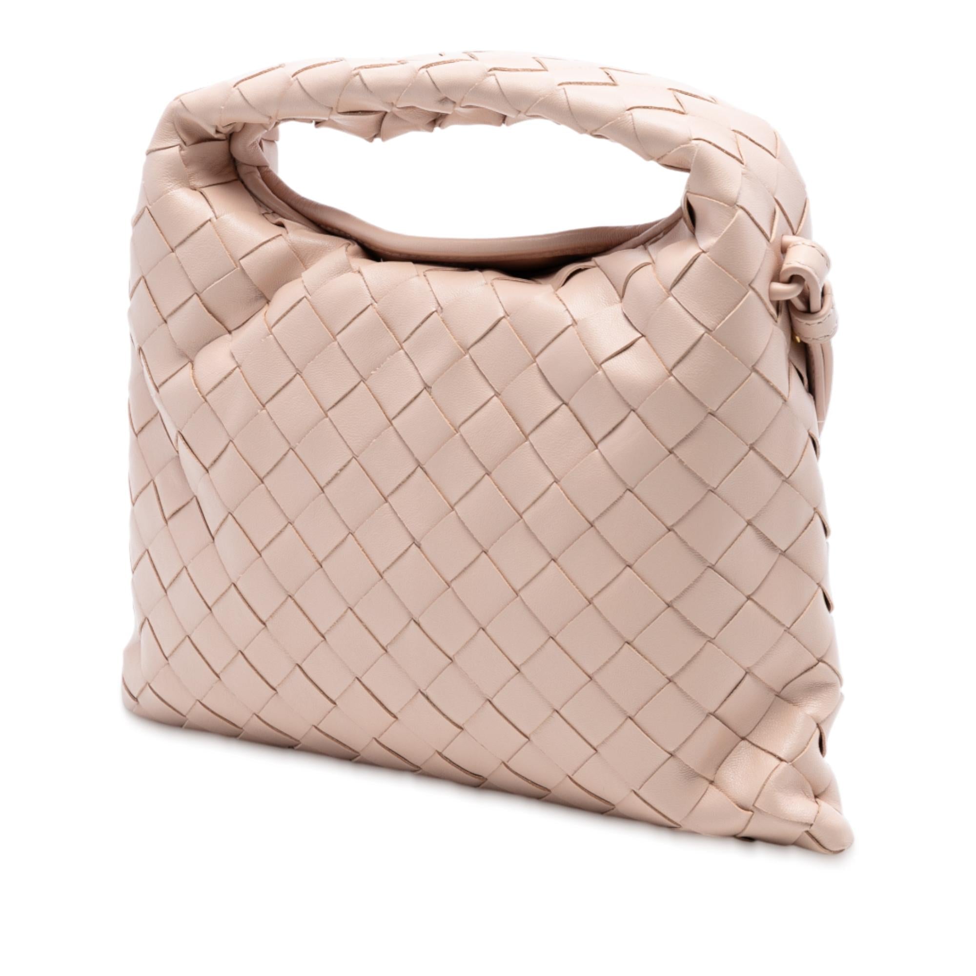 Bottega Veneta Mini Calfskin Intrecciato Hop Satchel
