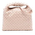 Bottega Veneta Mini Calfskin Intrecciato Hop Satchel