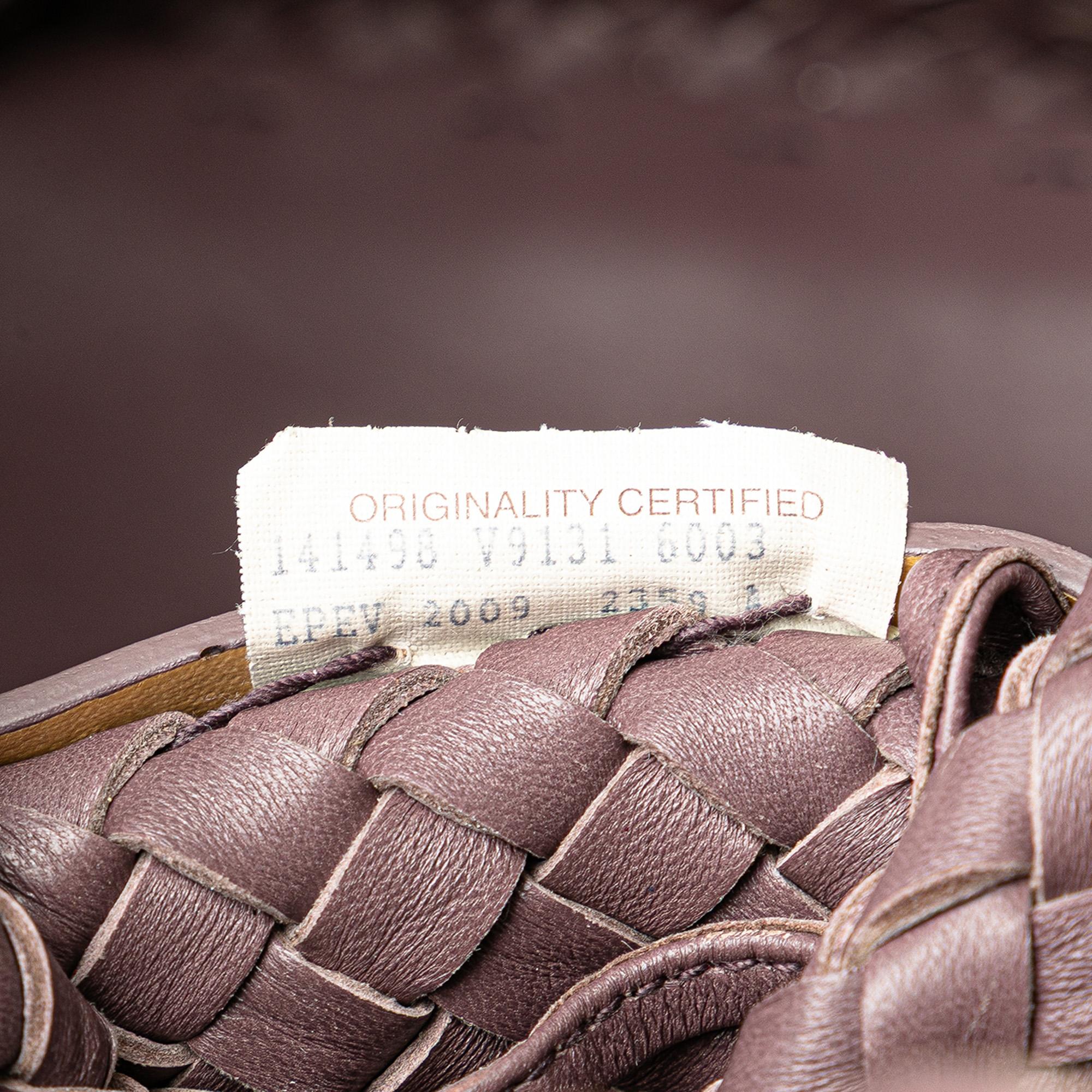 Bottega Veneta Mini Lambskin Intreccio Cabat Tote