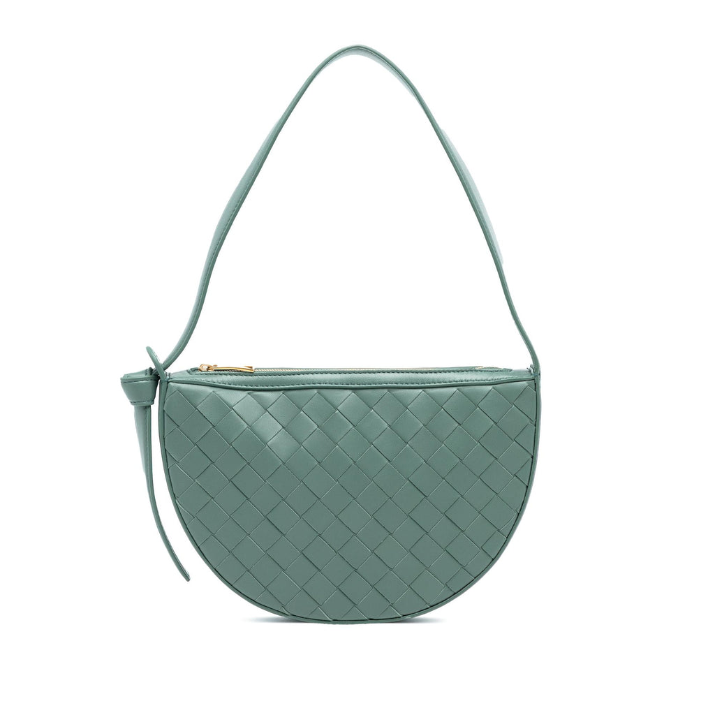 Bottega Veneta Mini Leather Intrecciato Sunrise Hobo