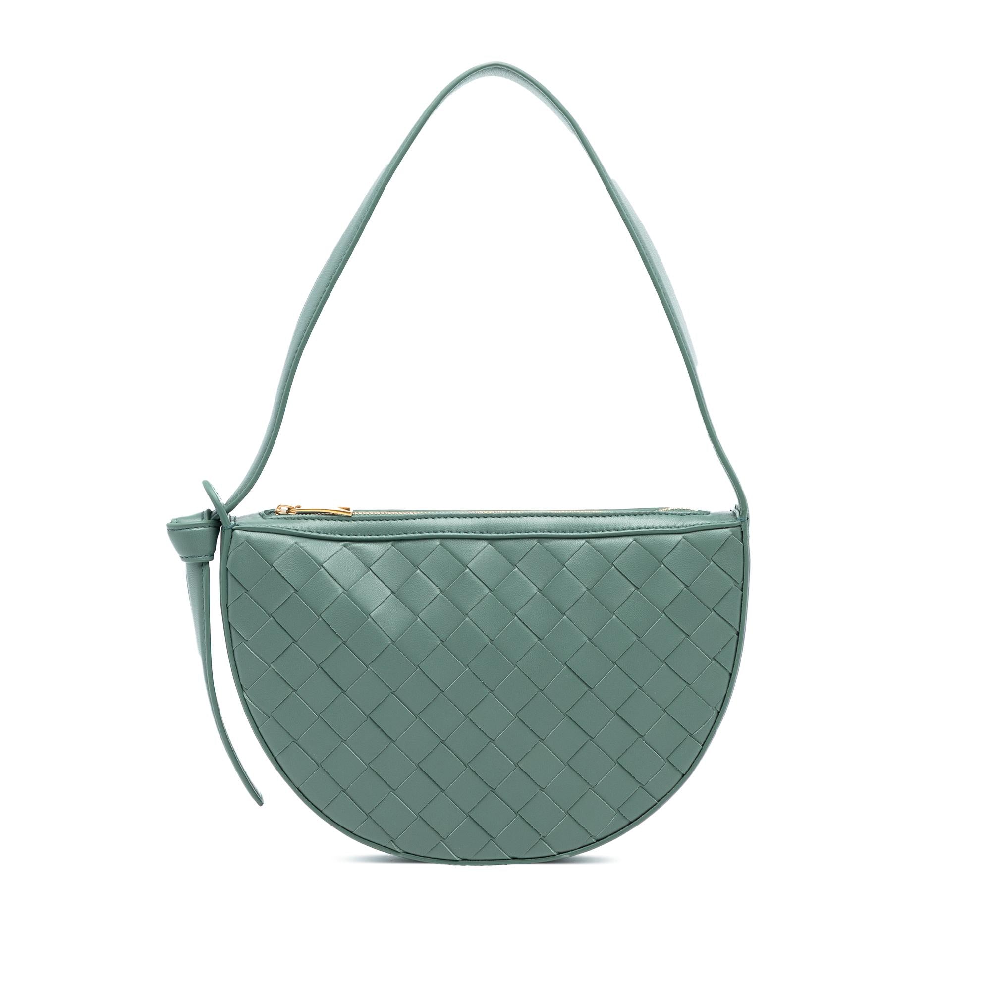 Bottega Veneta Mini Leather Intrecciato Sunrise Hobo
