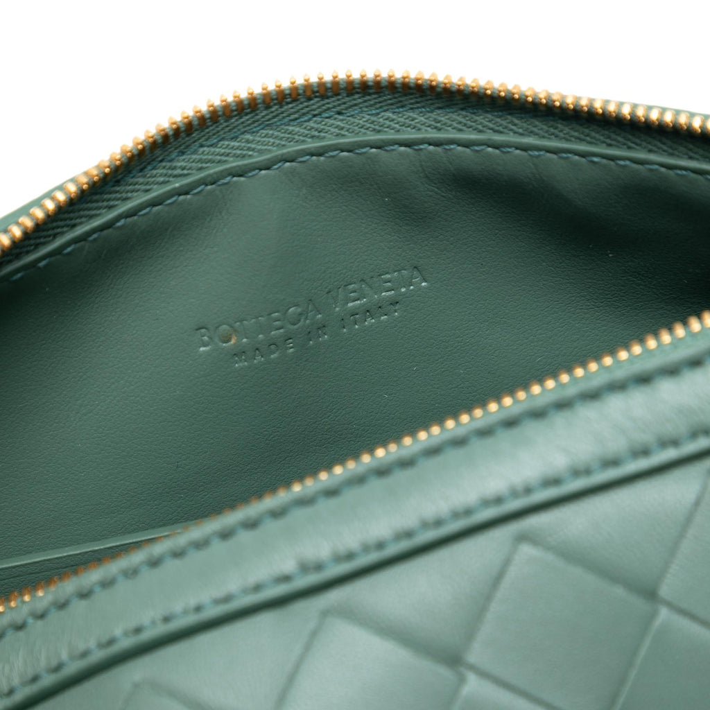 Bottega Veneta Mini Leather Intrecciato Sunrise Hobo