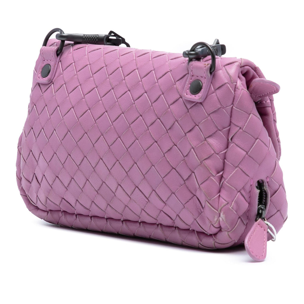 Bottega Veneta Mini Nappa Intrecciato Expandable Chain Flap Crossbody