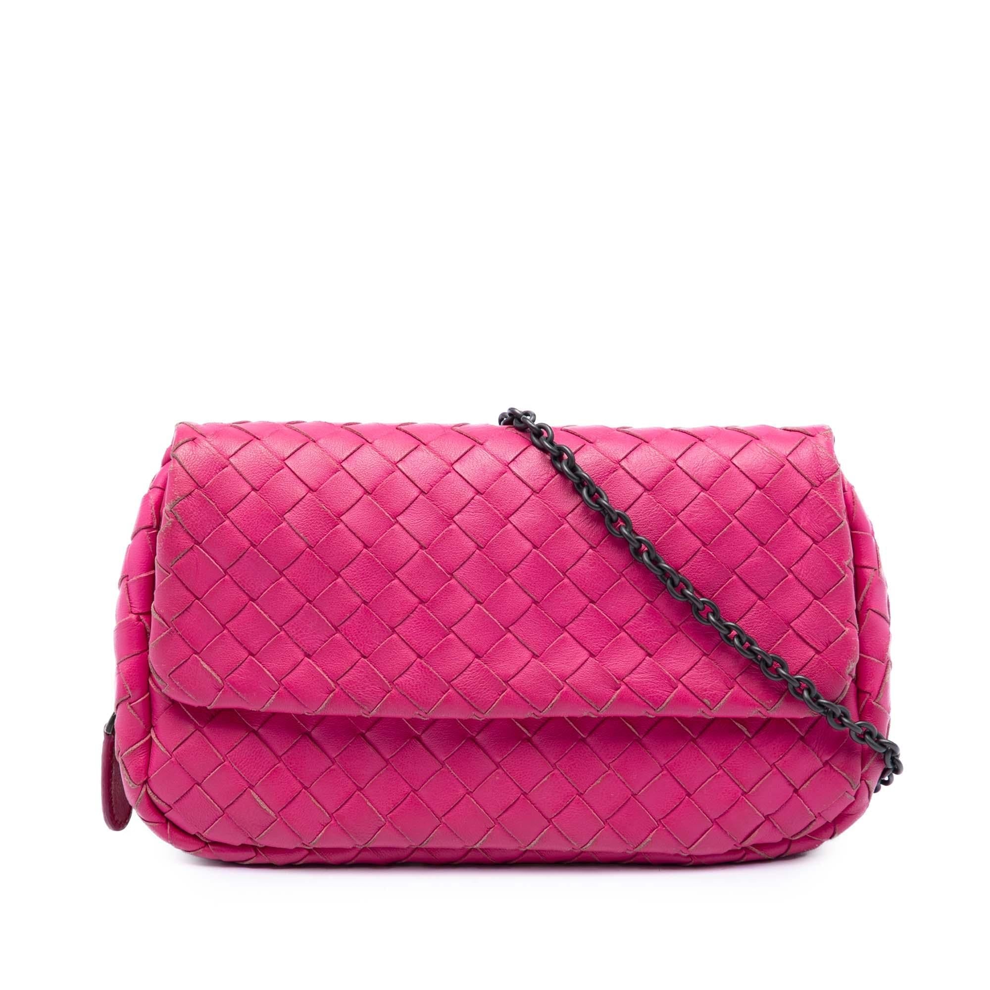 Bottega Veneta Mini Nappa Intrecciato Expandable Chain Flap Crossbody