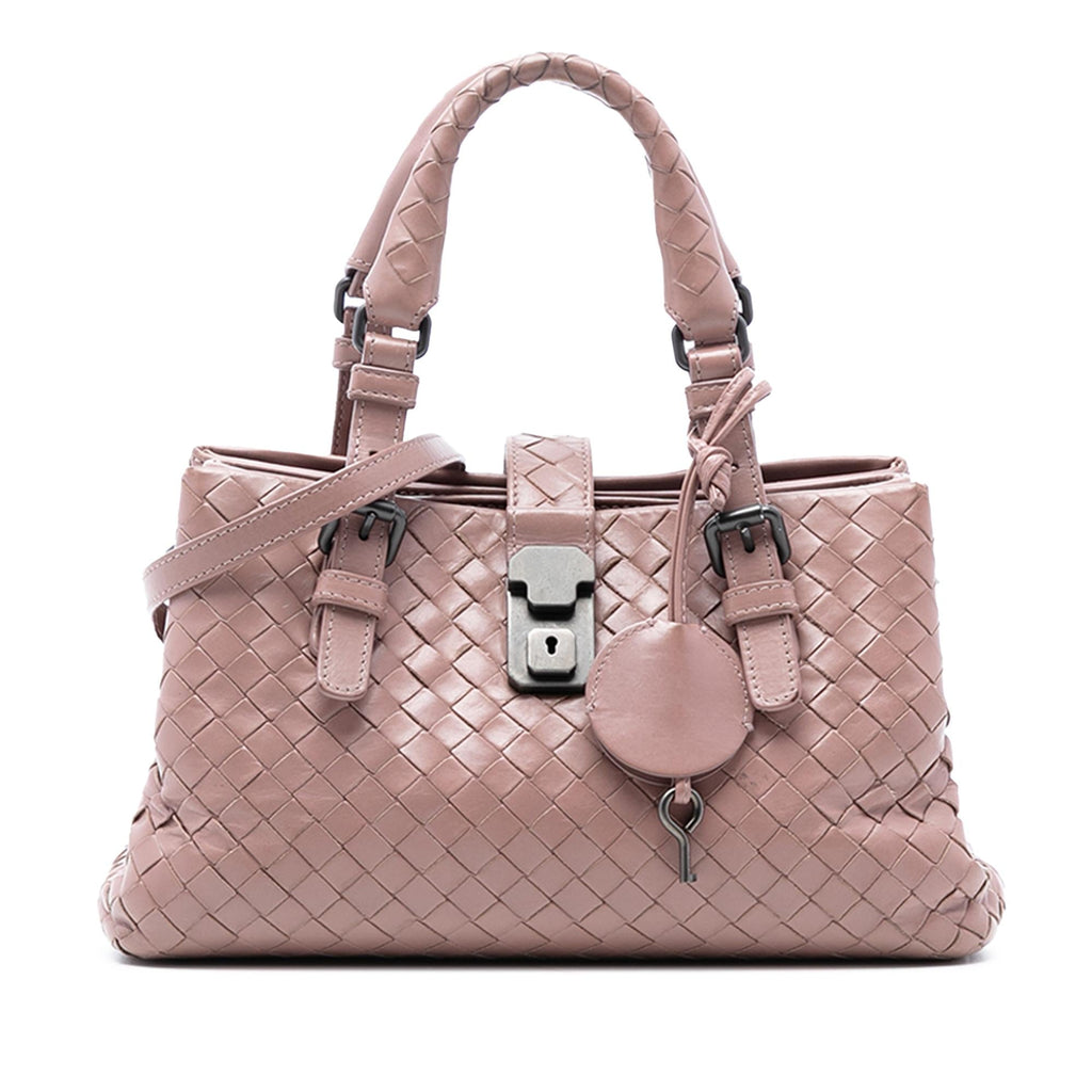 Bottega Veneta Mini Nappa Intrecciato Roma Satchel