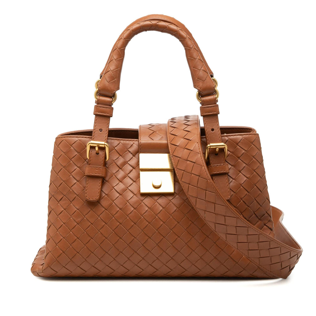 Bottega Veneta Mini Nappa Intrecciato Roma Satchel