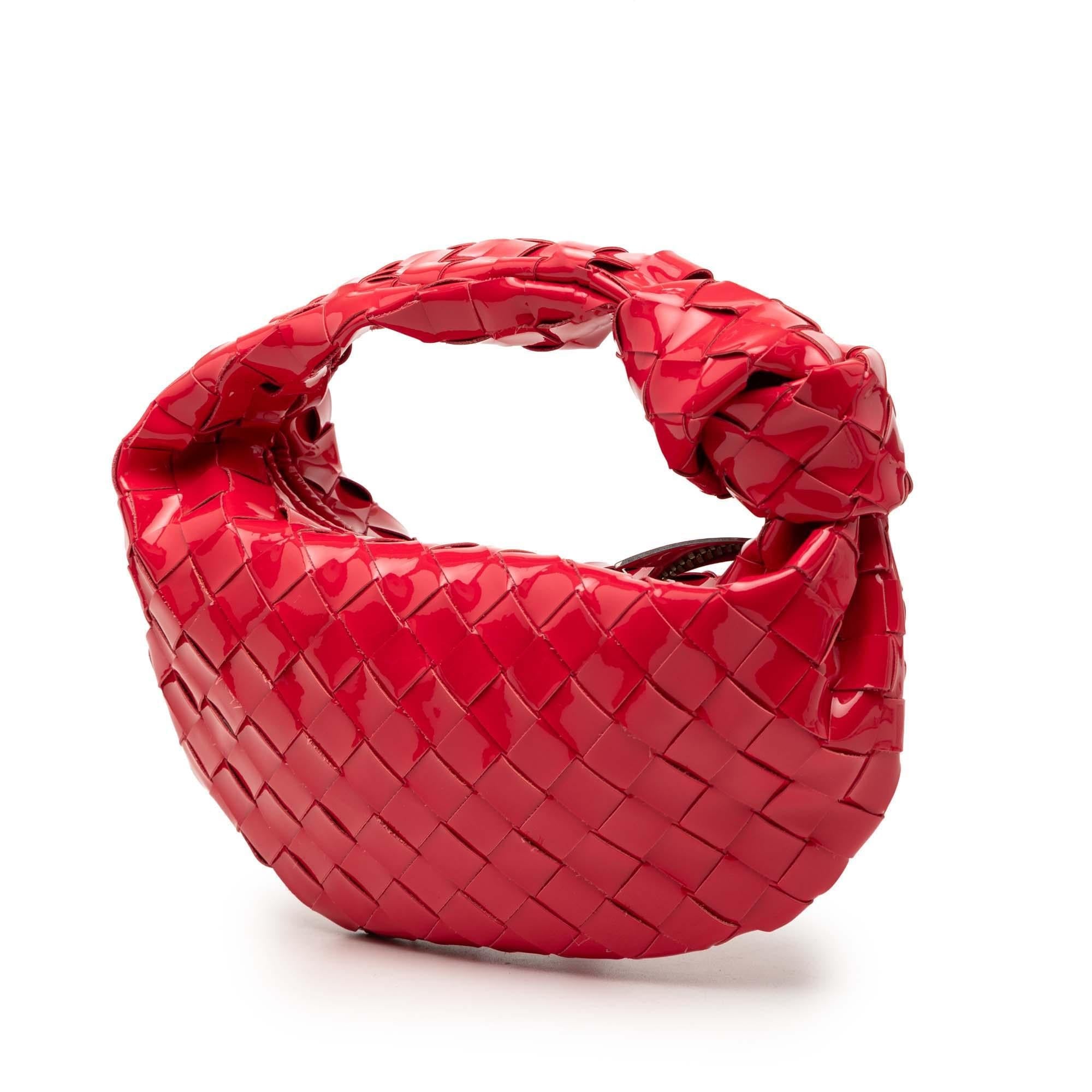 Bottega Veneta Mini Patent Intrecciato Jodie