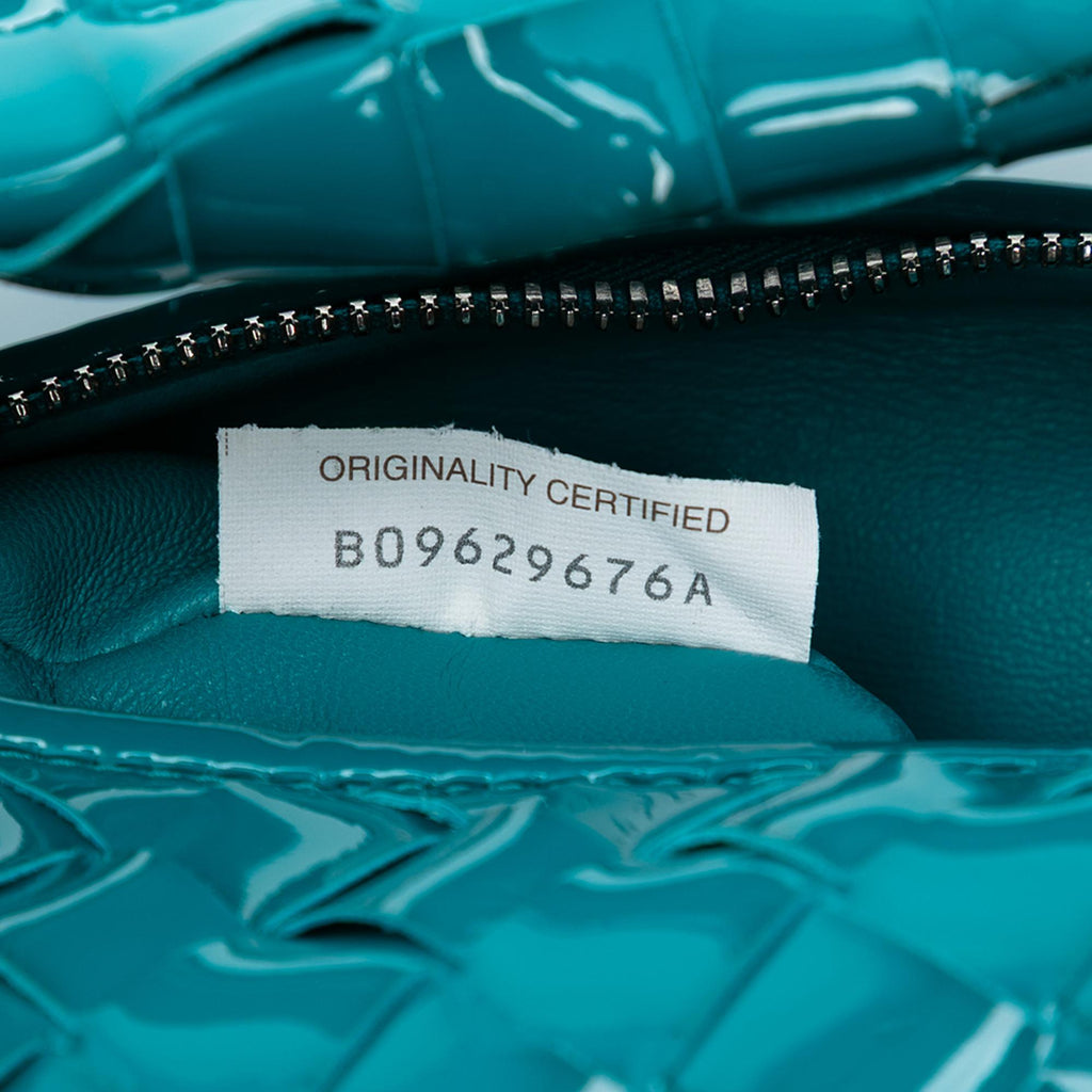 Bottega Veneta Mini Patent Intrecciato Jodie