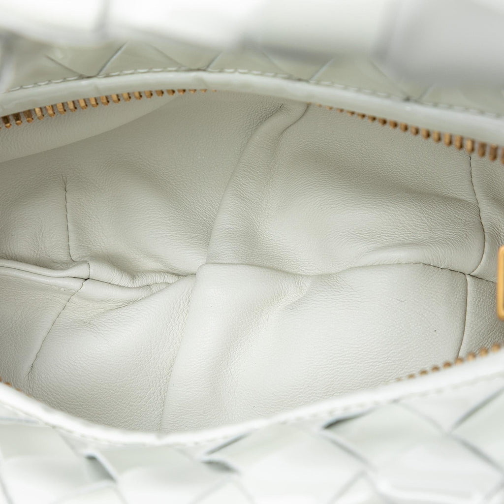 Bottega Veneta Mini Patent Intrecciato Jodie