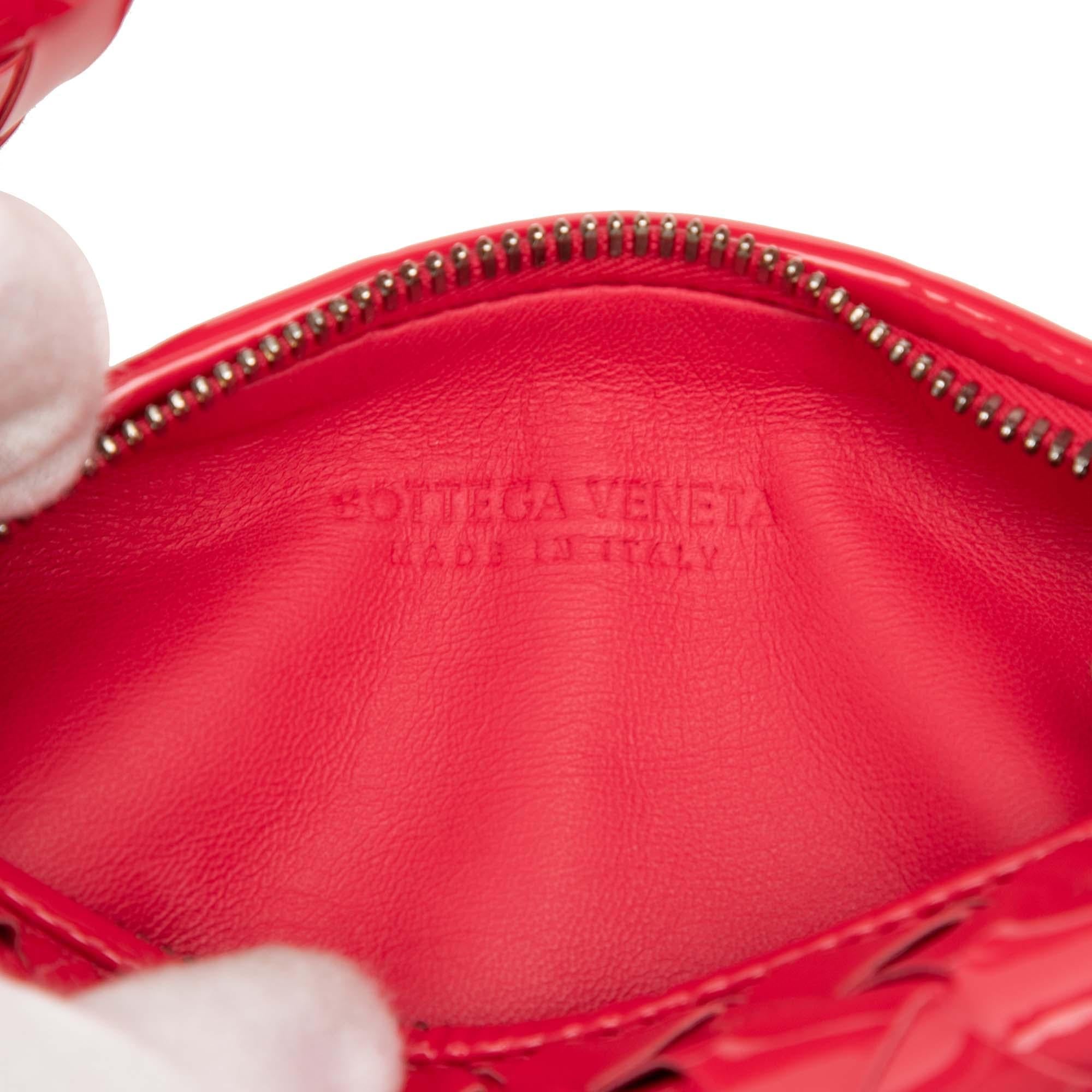Bottega Veneta Mini Patent Intrecciato Jodie