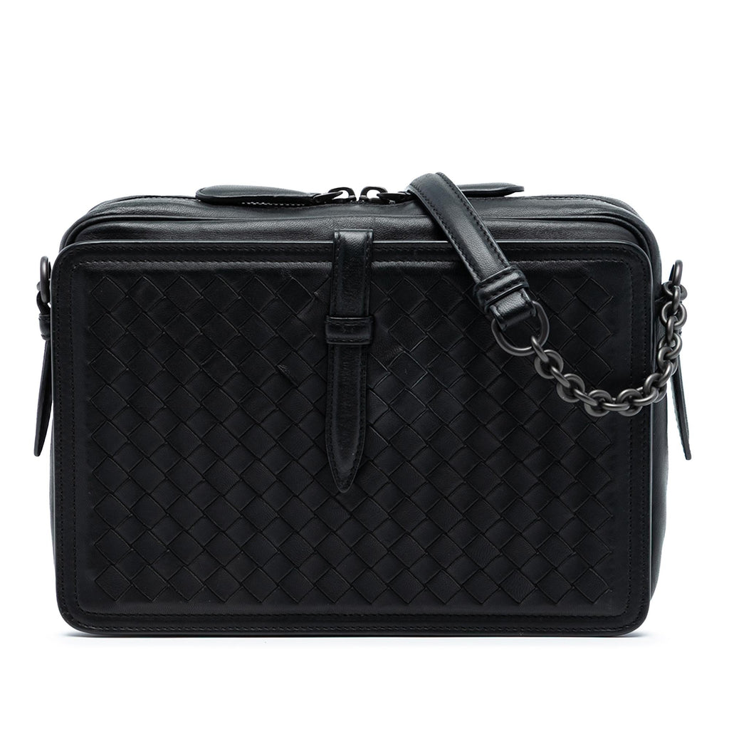Bottega Veneta Nappa Intrecciato Belt Flap Camera Bag