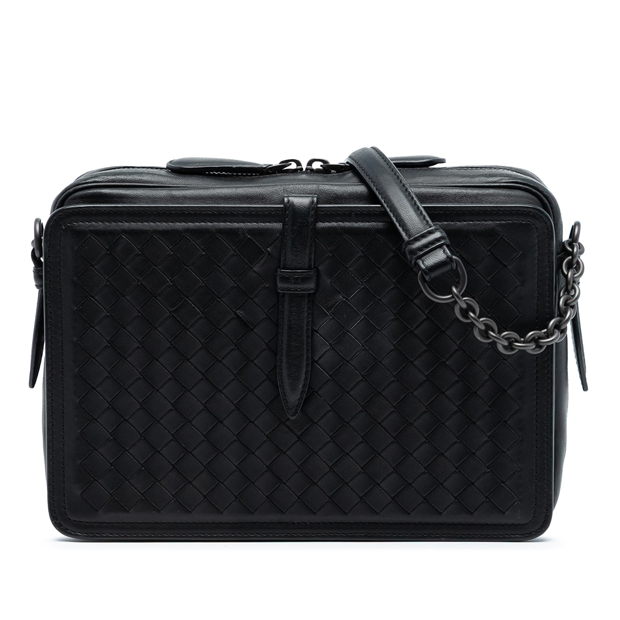 Bottega Veneta Nappa Intrecciato Belt Flap Camera Bag