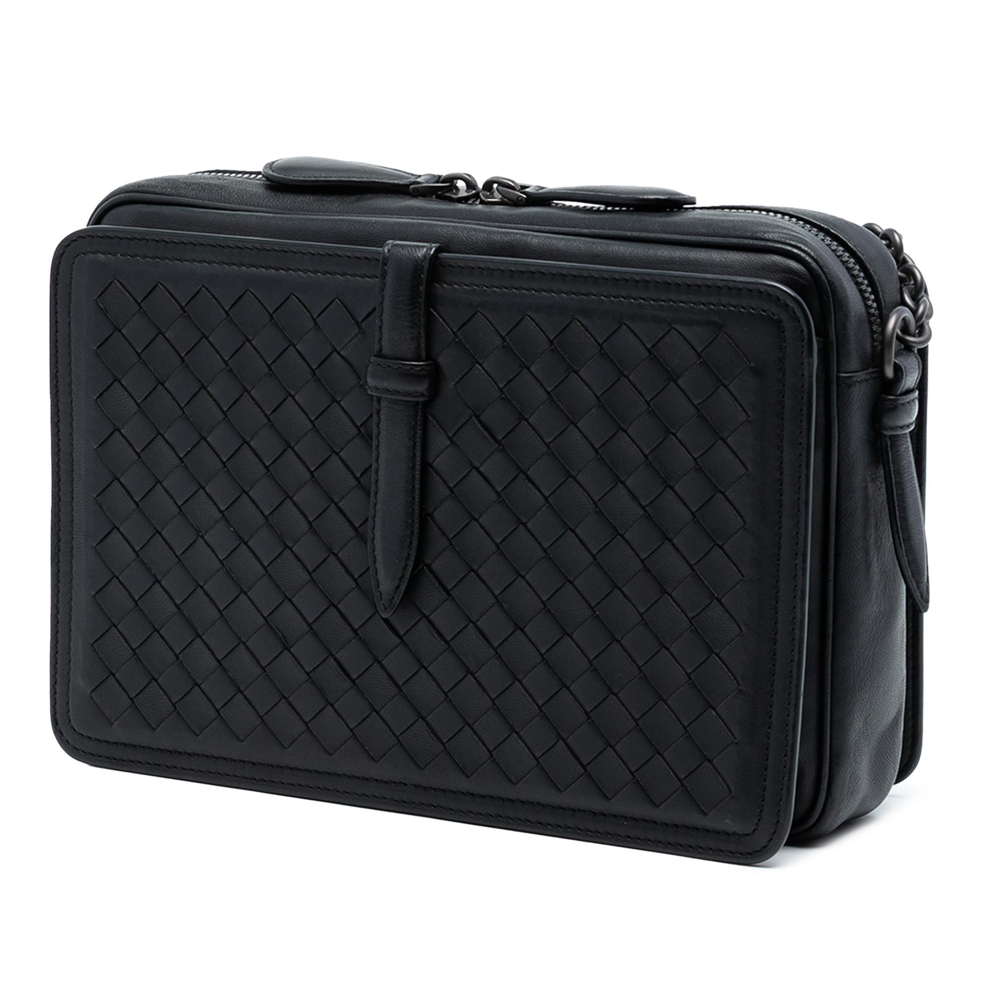 Bottega Veneta Nappa Intrecciato Belt Flap Camera Bag