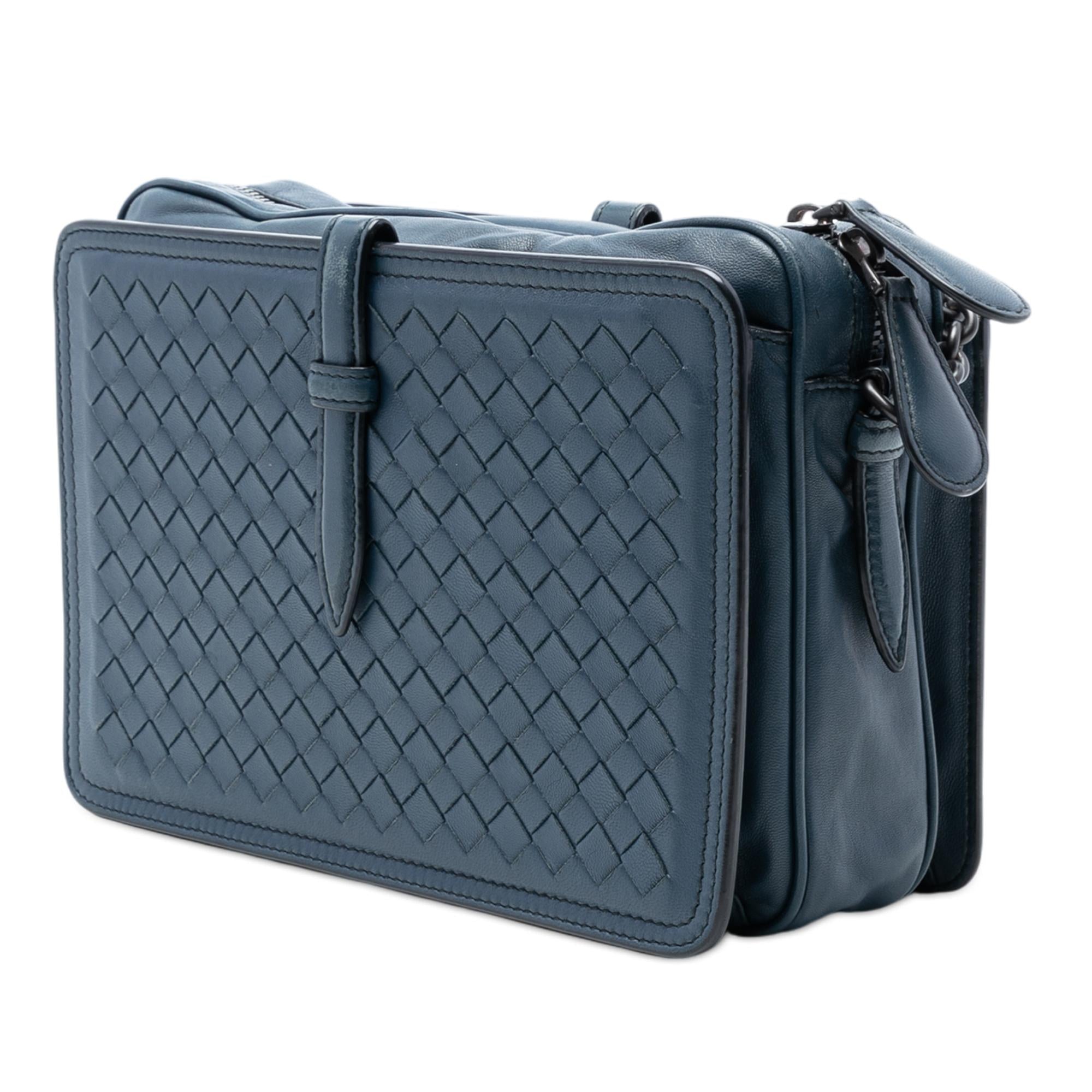 Bottega Veneta Nappa Intrecciato Belt Flap Camera Bag