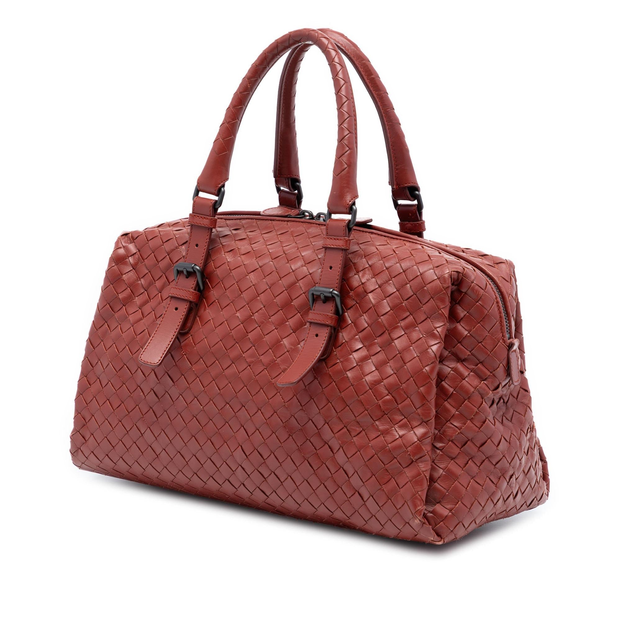 Bottega Veneta Nappa Intrecciato Boston Bag