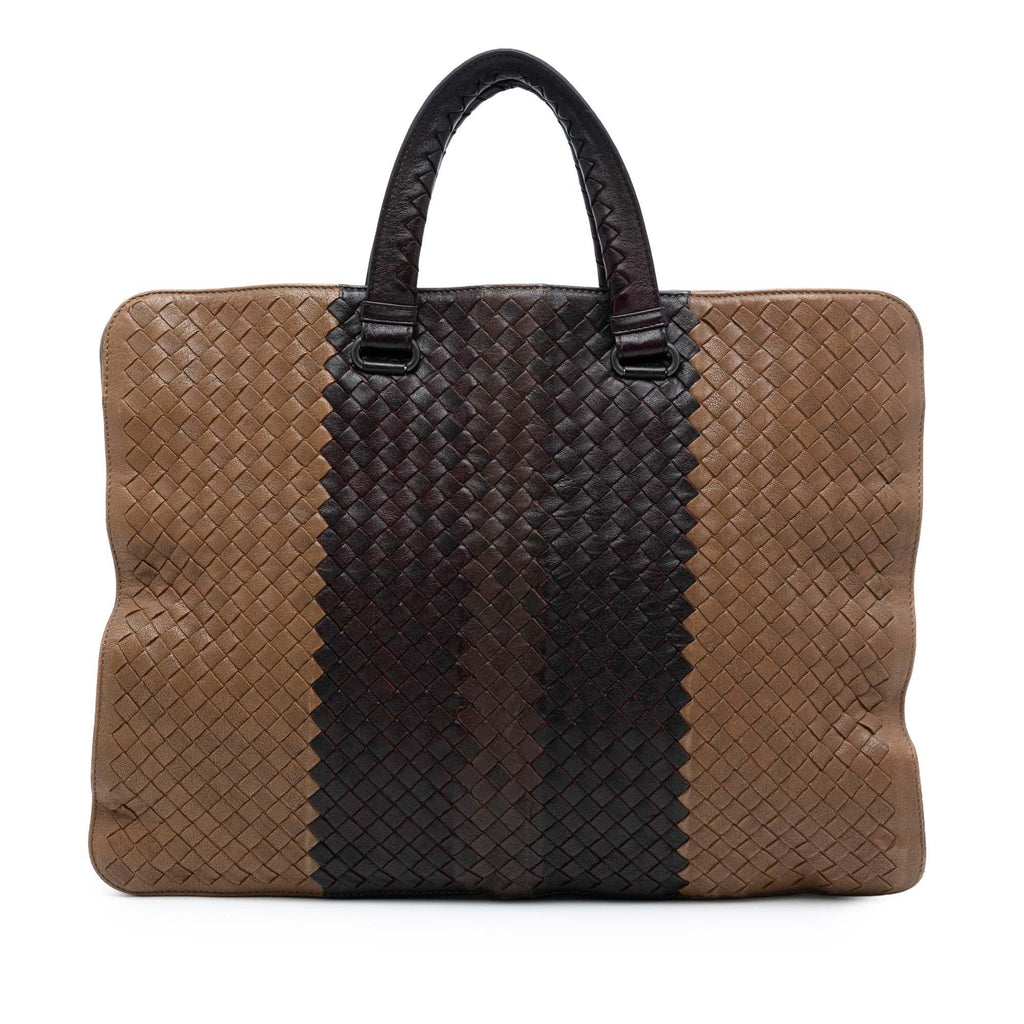 Bottega Veneta Nappa Intrecciato Club Fume Briefcase