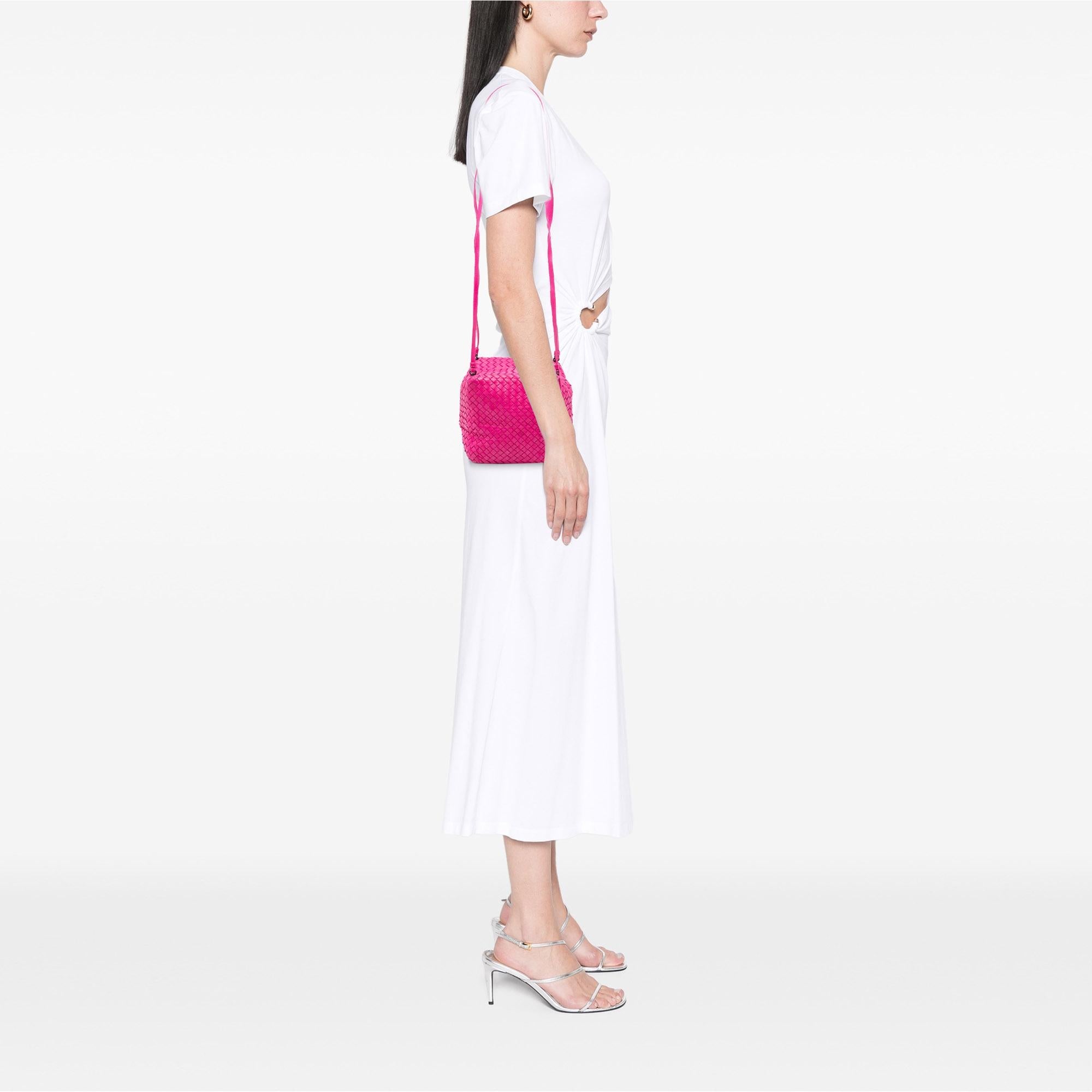 Bottega Veneta Nappa Intrecciato Cube Crossbody