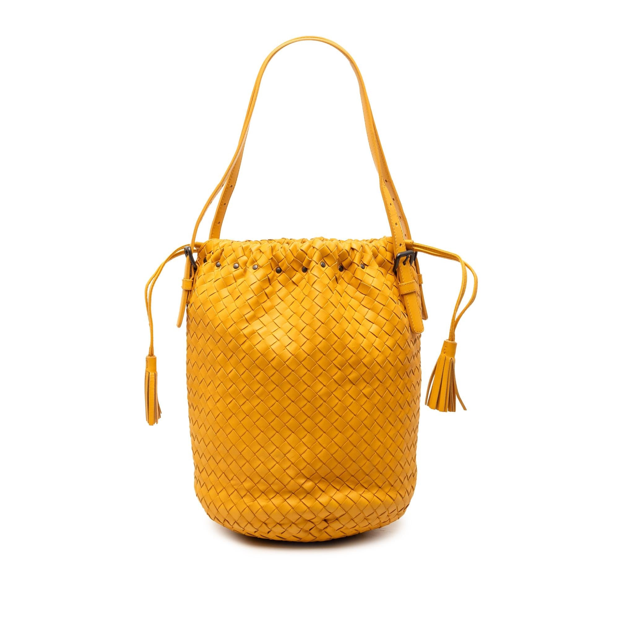 Bottega Veneta Nappa Intrecciato Drawstring Bucket Bag