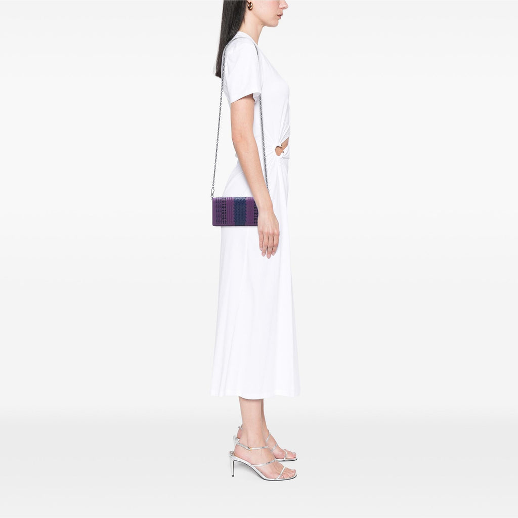 Bottega Veneta Nappa Intrecciato Embroidered Continental Wallet on Chain