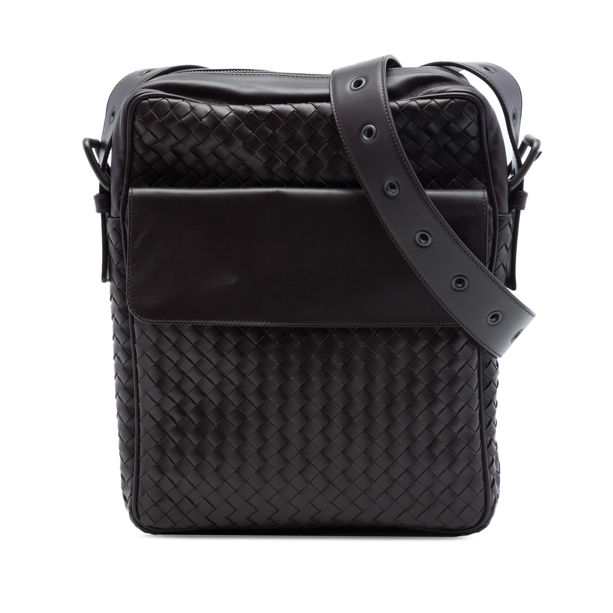 Bottega Veneta Nappa Intrecciato Front Pocket Crossbody