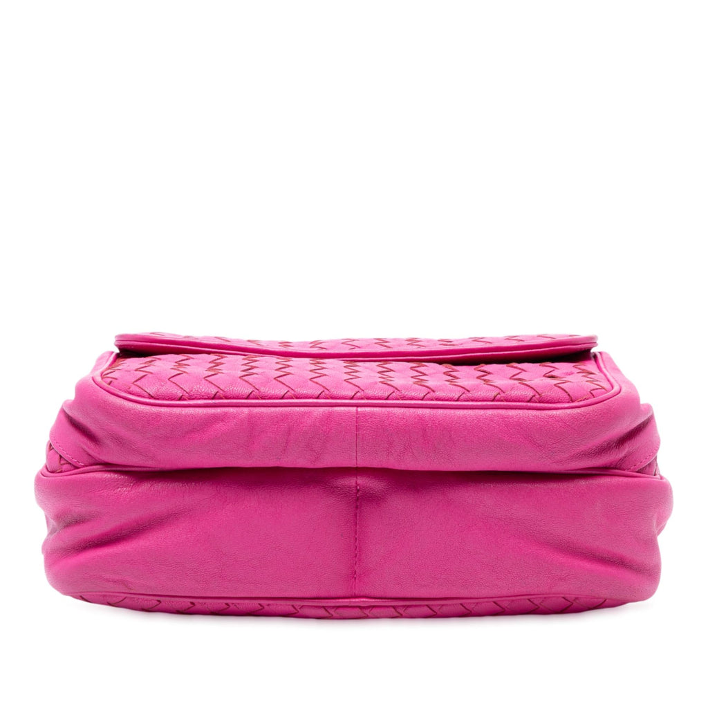 Bottega Veneta Nappa Intrecciato Front Pocket Messenger Bag