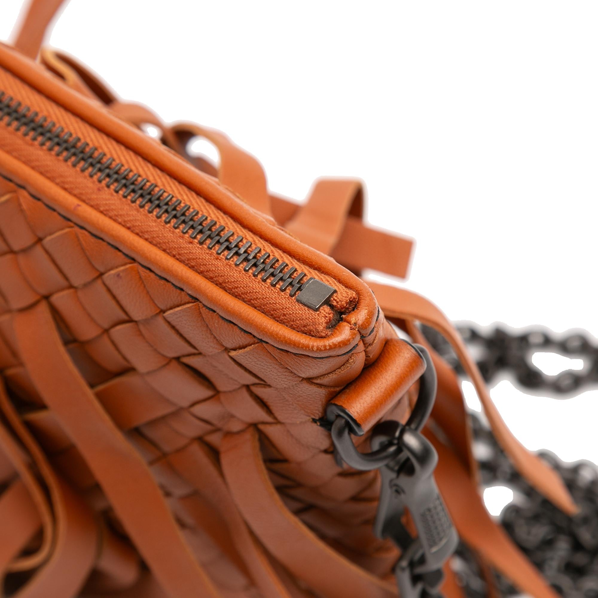 Bottega Veneta Nappa Intrecciato Palio Fringe Chain Crossbody