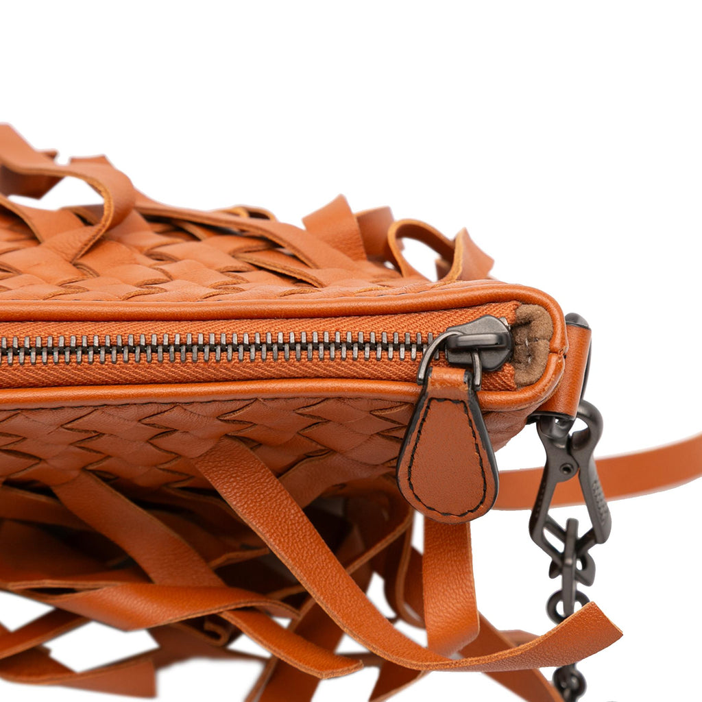 Bottega Veneta Nappa Intrecciato Palio Fringe Chain Crossbody