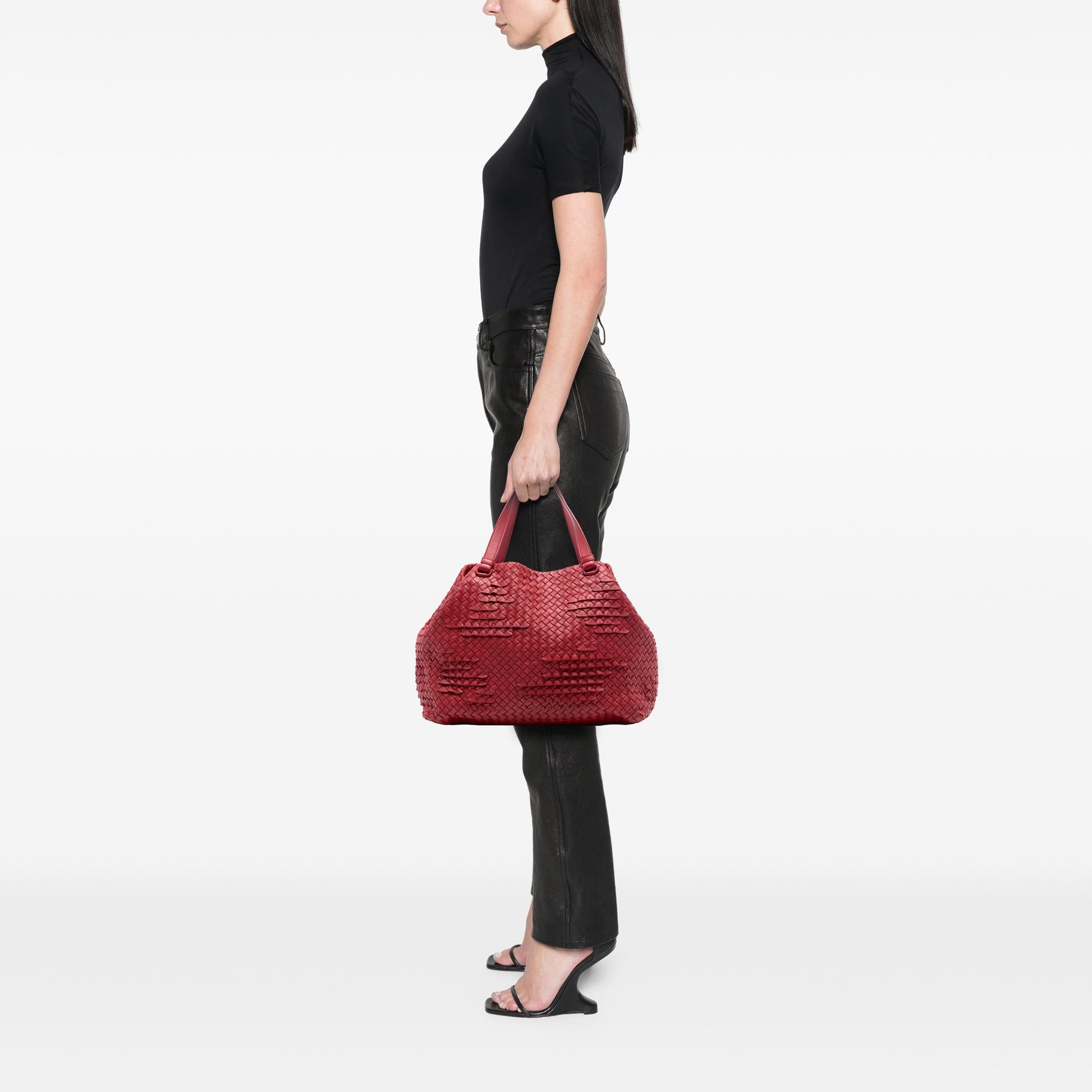 Bottega Veneta Nappa Intrecciato Ruffle Tote