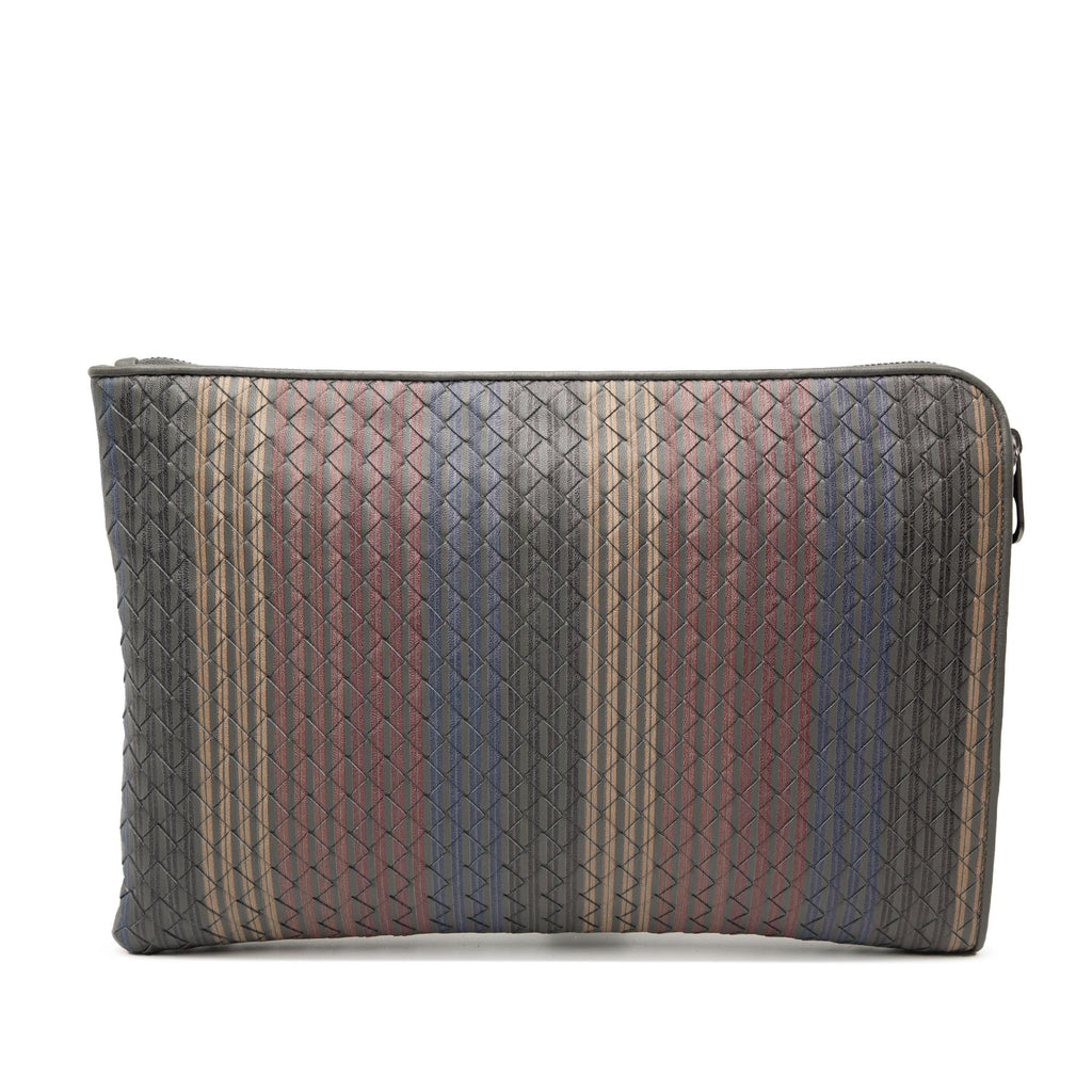 Bottega Veneta Nappa Intrecciato Stripe Document Case