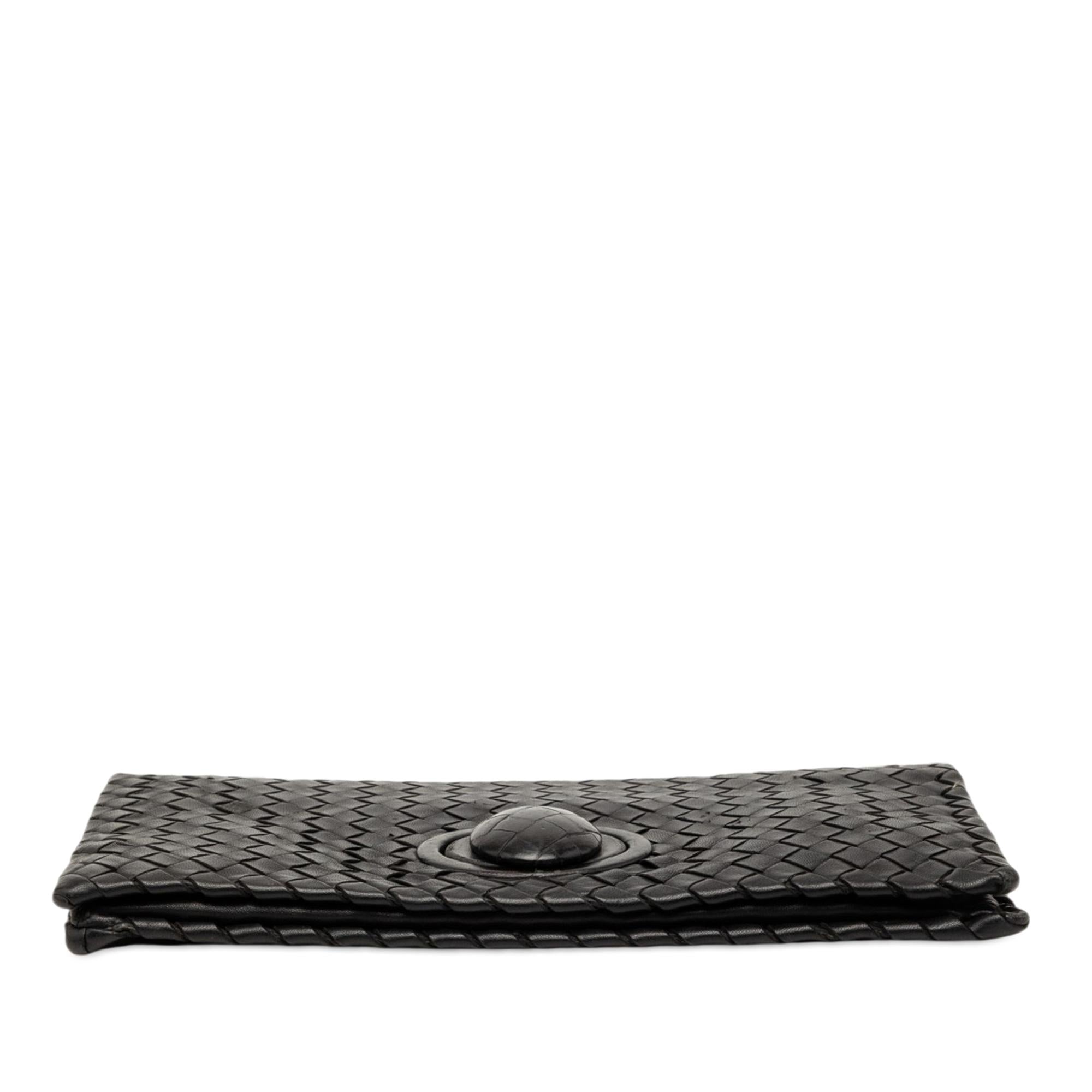 Bottega Veneta Nappa Intrecciato Turn Lock Clutch