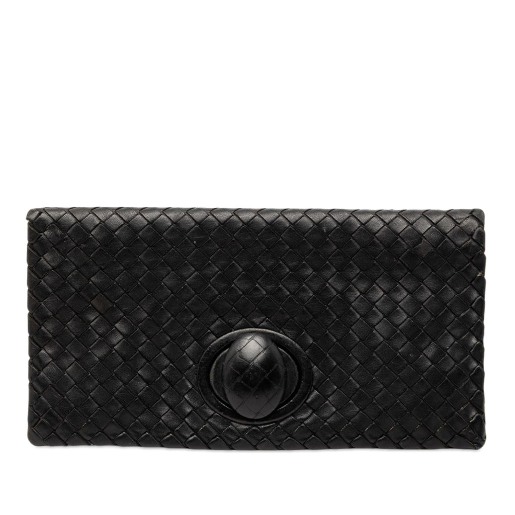 Bottega Veneta Nappa Intrecciato Turn Lock Clutch