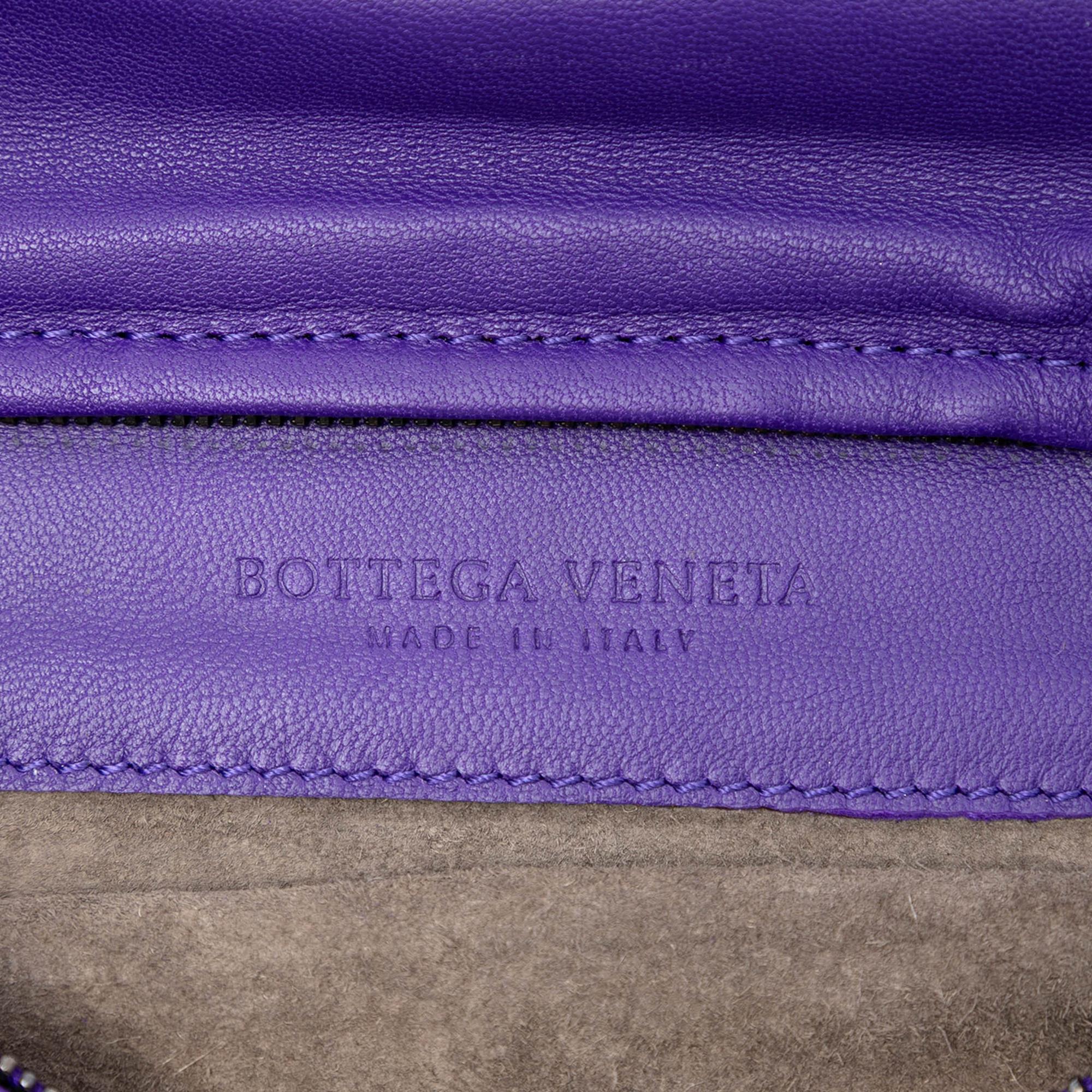 Bottega Veneta Nappa Intrecciato Turn Lock Clutch