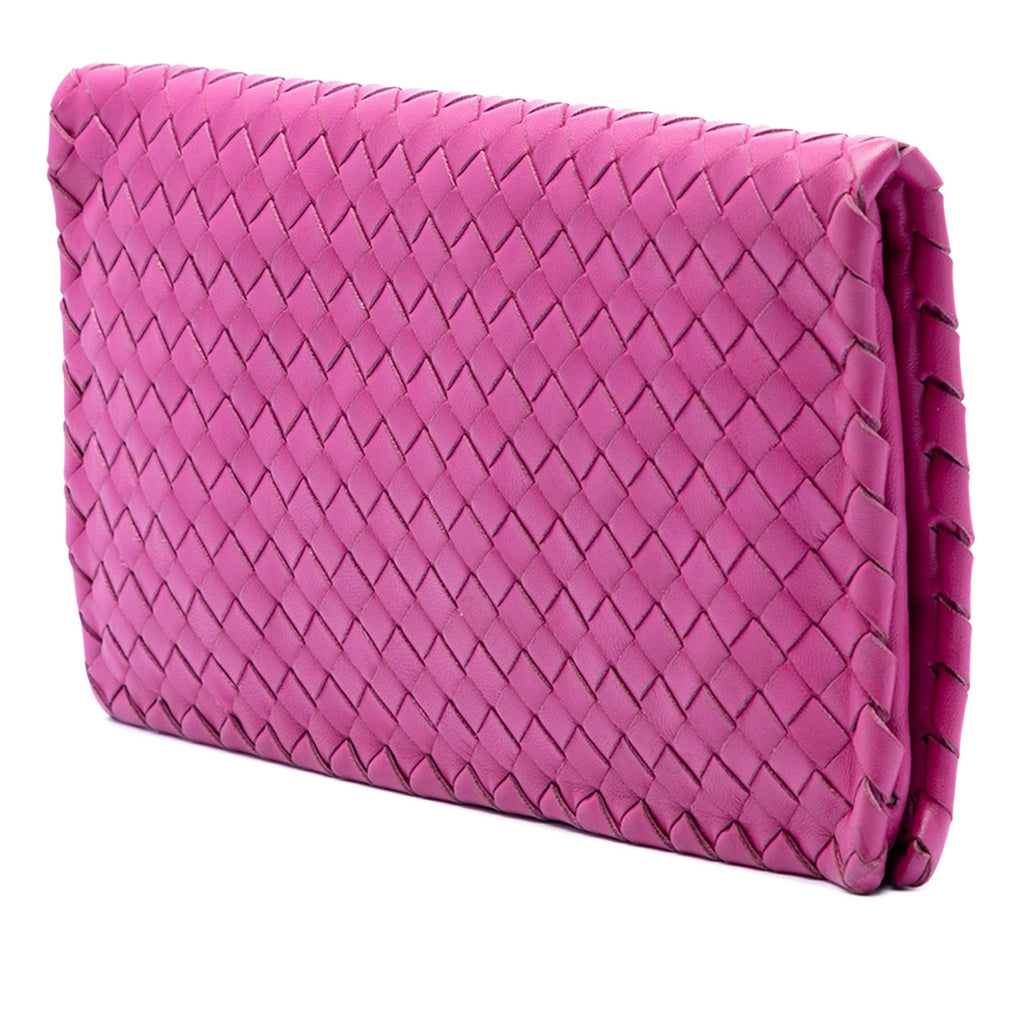 Bottega Veneta Nappa Intrecciato Turn Lock Clutch