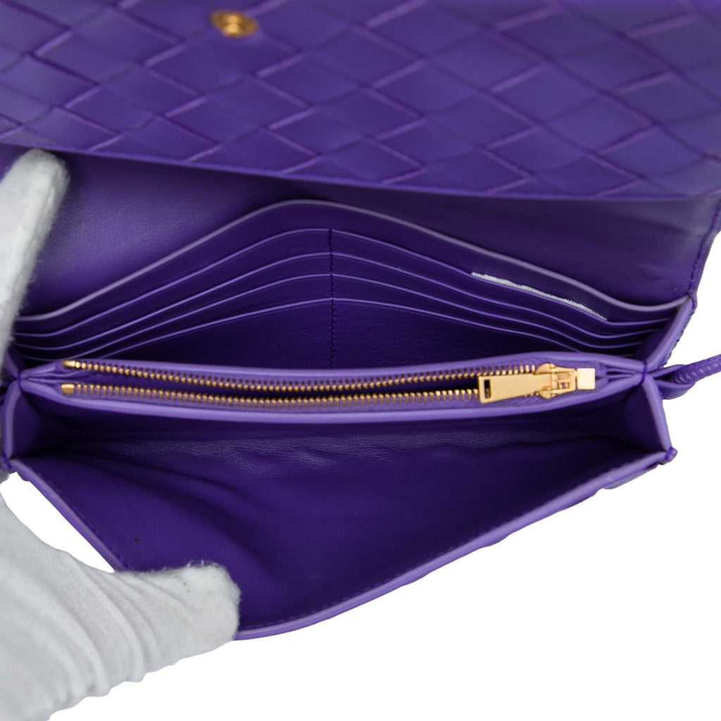 Bottega Veneta Nappa Intrecciato Wallet On Strap