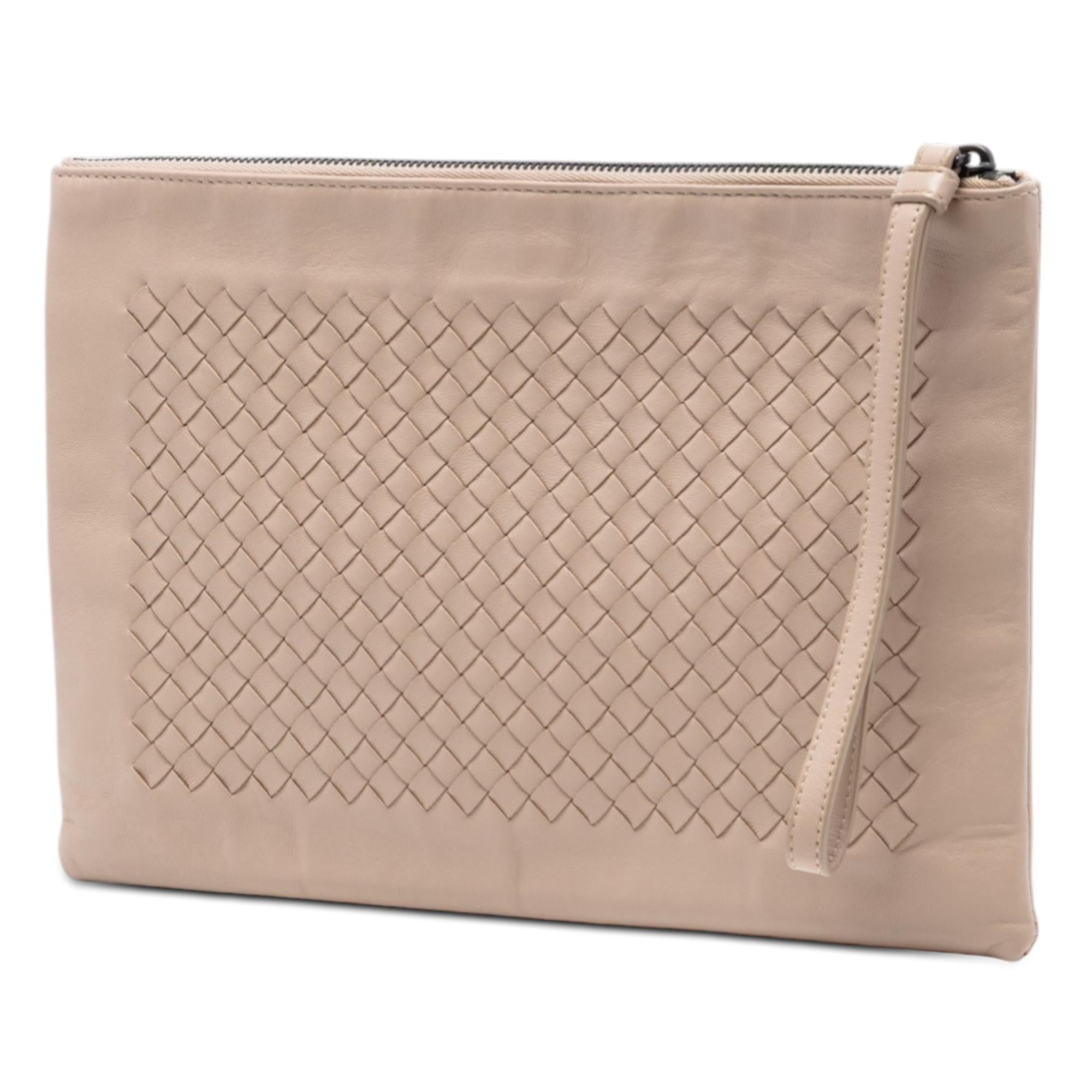 Bottega Veneta Nappa Intrecciato Wristlet Clutch