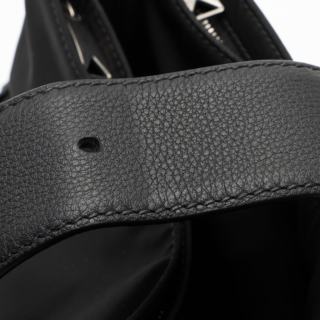 Bottega Veneta Nylon Calfskin Buckle Mini Shoulder Bag (SHF-uylolI)