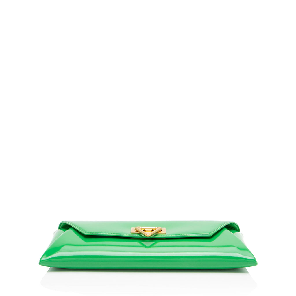 Bottega Veneta Patent Leather Point Lock Clutch