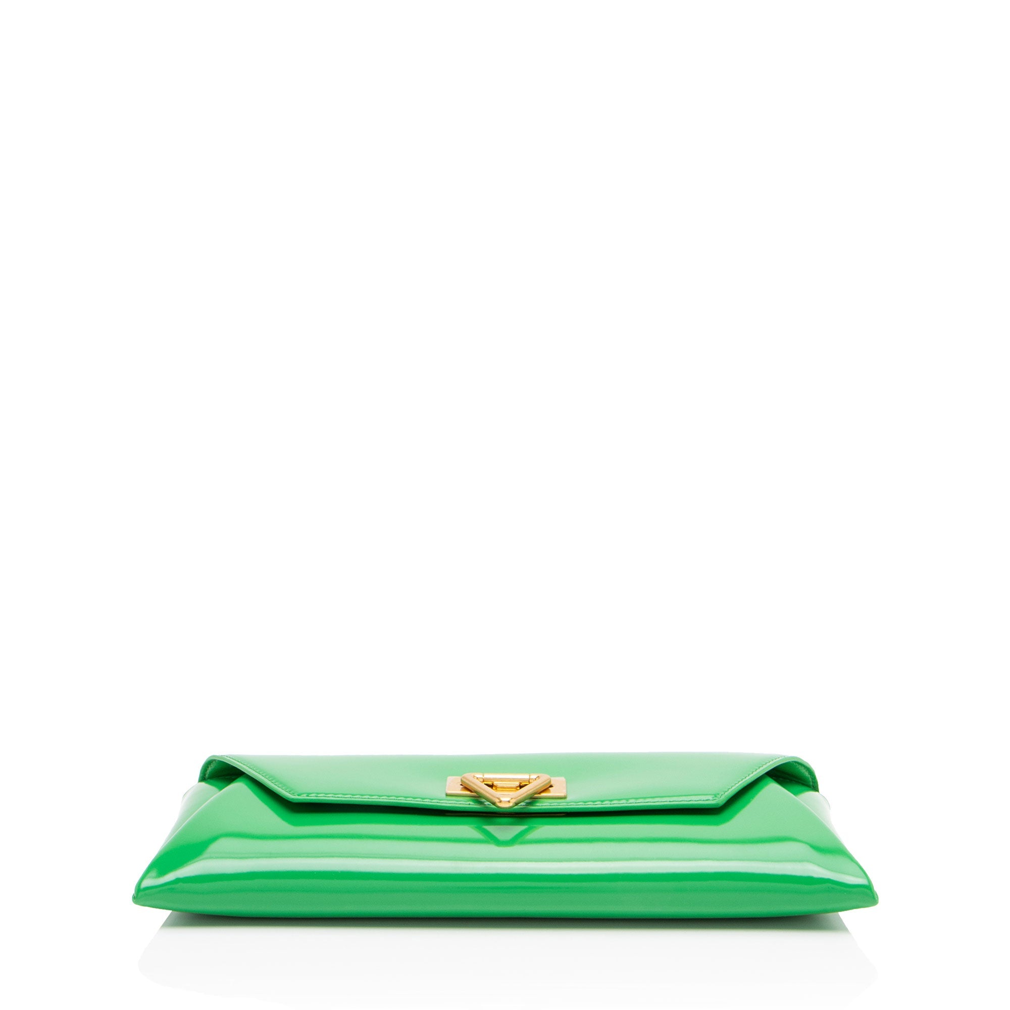 Bottega Veneta Patent Leather Point Lock Clutch