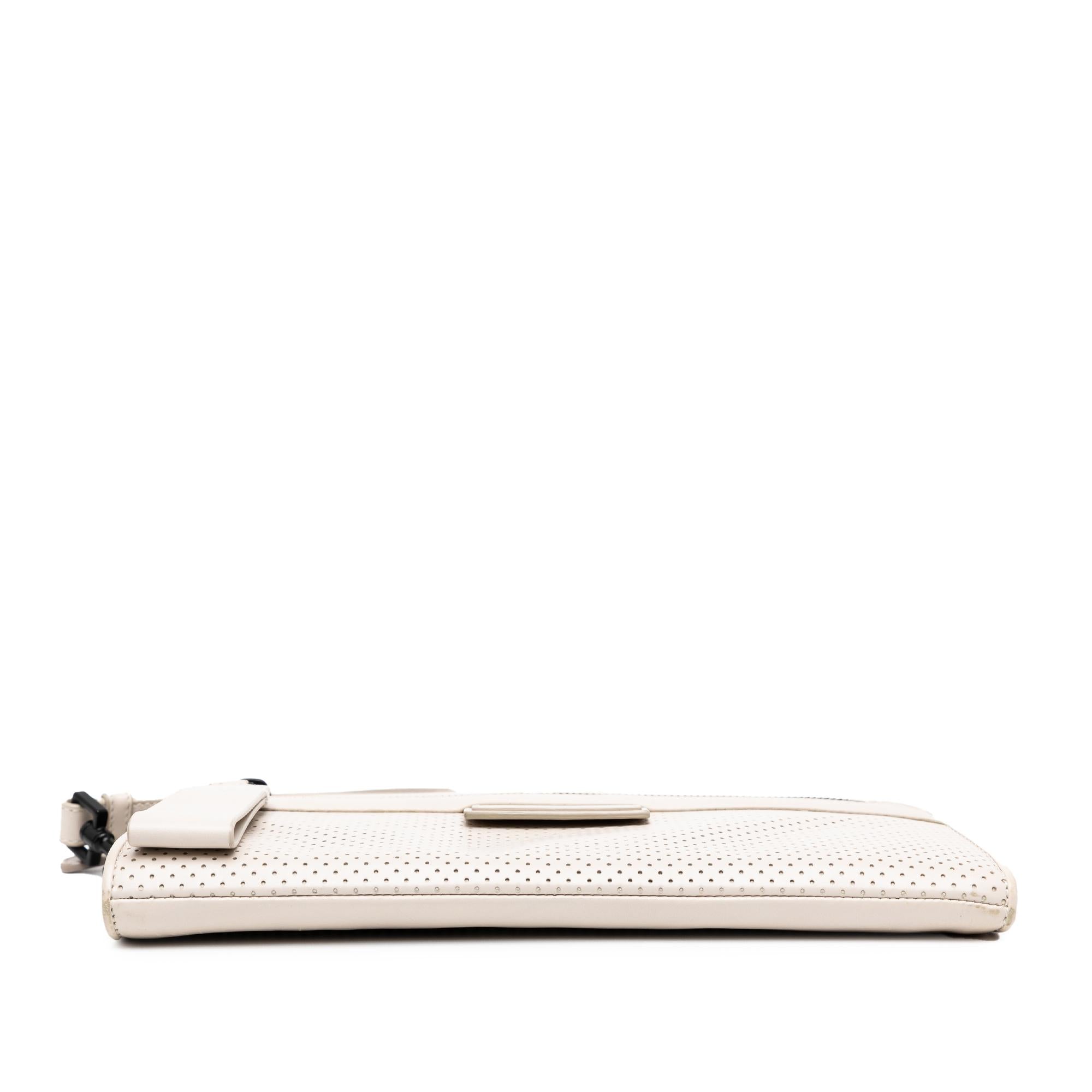 Bottega Veneta Perforated Calfskin Leggero Clutch