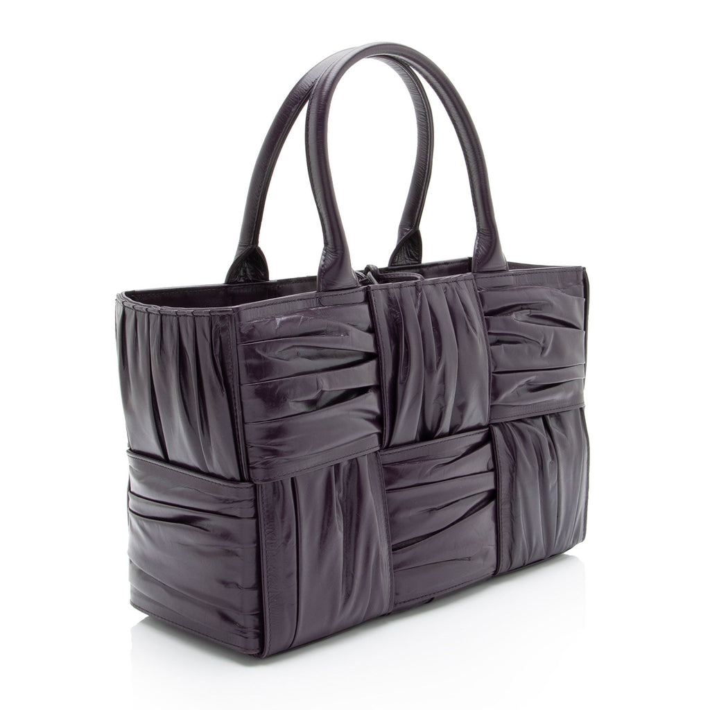 Bottega Veneta Pleated Calfskin Arco Small Tote